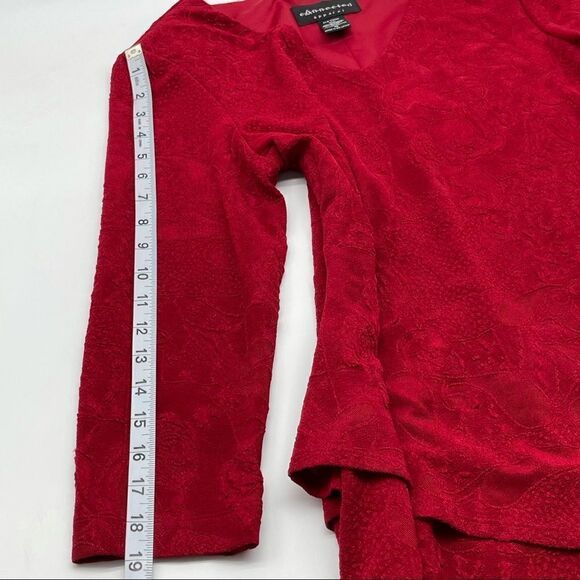 Connected Apparel LS Asymmetric Tiered Dress Size 10 - Picture 15 of 16